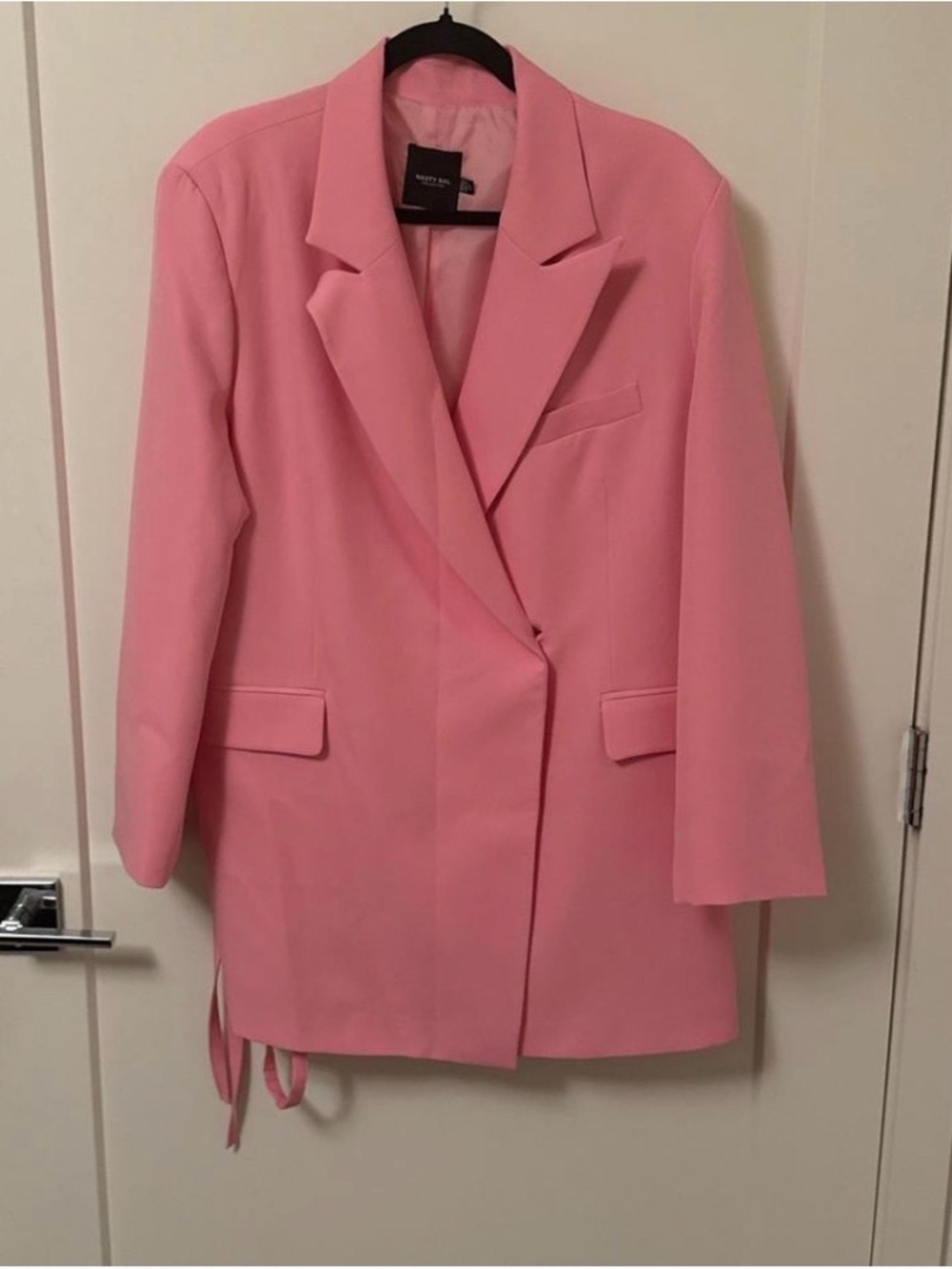 Nasty Gal Pink Longline Blazer - Picture 2 of 3